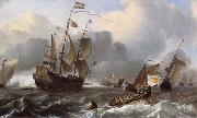 Ludolf Backhuysen, Detail of THe Eendracht and a Fleet of Dutch Men-of-War